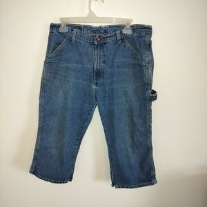 Jordache Women's Carpenter Capris Size 10? Light Wash Y2K Streetwear Gorpcore